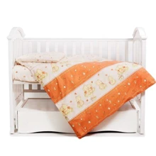 Сменная постель 3 эл. Twins Comfort 3051-C-018, Мишки со звездочкой, терракотовая: Тип постельный комплект