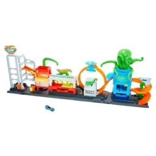 Ігровий набір Hot Wheels City Ultimate Octo Car Wash Автомийка: Кольорове перетворення Вибух кольору (GTT96): Виробник Hot Wheels