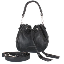 Женская сумка бакет-бэг Laskara черная (LK10195-black): Пол Женский