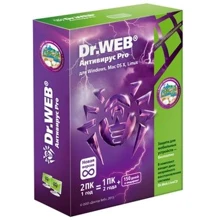 Программное обеспечение Dr. Web для Windows Антивирус Pro 8.0 (на 12 месяцев 2 ПК) (AHW-A-12M-2-A2): Производитель Dr. Web