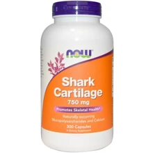 Now Foods Акулячий хрящ, Shark Cartilage, 750 мг, 300 капсул: Тип акулячий хрящ