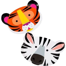 Сервіровка столу Одноразові фігурні тарілки Talking Tables Звірята (ANIMAL-PLATE-FACE): undefined undefined