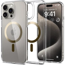 Чехол для iPhone Spigen Ultra Hybrid MagFit Gold (ACS06718) for iPhone 15 Pro: Цвет золотой