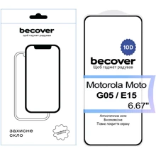 BeCover Tempered Glass 10D Black for Motorola G05 / E15 (713575): undefined undefined