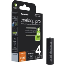 Panasonic AA 2500mAh NiMH 4шт Eneloop Pro (BK-3HCDE/4BE): Емкость 2500 мАч