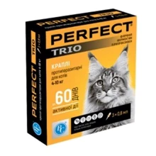 Капли PerFect TRIO для кошек (фипронил, инвермектин) 4-10 кг, 3 амп. х 0.8 мл (4820138347596): Тип Капли