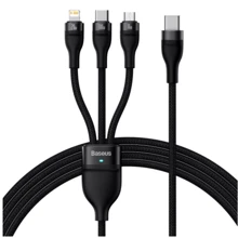 Кабель Baseus Cable USB-C to Micro USB/Lightning/Type-C Flash Series 2 Fast Charging 100W Black (CASS030201): Тип USB-C - Lightning/microUSB/USB-C