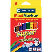 Фломастери CENTROPEN 8770 Maxi Super Washable, набір 8 шт. (8770/08): Тип Cтандарт