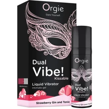 Жидкий вибратор Orgie Dual Vibe! Strawberry Gin & Tonic Kissable Liquid Vibrator, 15 мл: Форма выпуска Гель