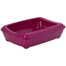 Туалет Moderna Arist-O-Tray Jumbo с бортиком для котов, 57x43x16.3 см розовый (C222328): Вид Открытый