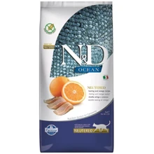 Беззерновий сухий корм Farmina N&D Ocean Herring & Orange Neutered для стерилізованих кішок та кастрованих котів Оселедець та апельсин 5 кг (175582): Тип Сухий корм