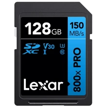 Карта памяти Lexar 128GB SDXC Class 10 UHS-I U3 V30 High Performance 800x Pro (LSD0800P128G-BNNNG): Тип карты SDXC