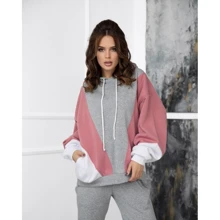 Худи ISSA PLUS 12261 42 серое с капюшоном: Сезон Зима