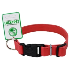 Нашийник шкіряний Lucky Pet подвійний з пластиковою фурнітурою 1.6x25-35 см червоний (4820224217758): Виробник Lucky Pet