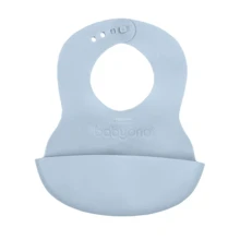 Нагрудник BabyOno мягкий с регулируемой застежкой 32x23 см голубой (835/02): Производитель BabyOno