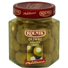 Оливки зелені з сиром Rolnik Mediterana 280 г (5900919012956): Вага нетто 280 г