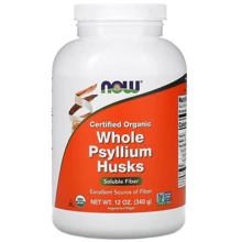 Now Foods Certifed Organic Whole Psyllium Husks Подорожник органический 340 г: Форма выпуска Порошок