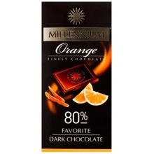 Шоколад Millennium Favorite Orange чорний 80% 100 г (4820240032755): Вага, г 100