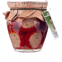 Перець Frantoio di Sant'Agata фарширований тунцем, анчоусом, каперсами та петрушкою 180 г (8014531203344): Вага нетто 180 г