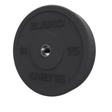 Блін для штанги і гантелі Диск амортизуючий Eleiko XF 15 кг, чорний (3085125-15): Тип Литые (цельные)