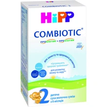Дитяча Суміш Hipp Combiotic 2, 300 гр (9062300138815): Тип Суміші молочні