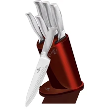 Набор кухонных ножей Berlinger Haus Kikoza Collection 6 предметов с подставкой dark orange (2274-BH): Количество предметов 6