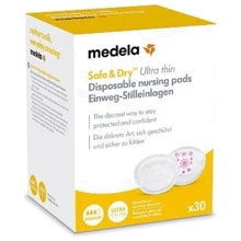 Одноразові ультратонкі прокладки для грудей Medela Disposable nursing pads Safe & Dry 30 шт: undefined undefined