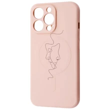 Чехол для iPhone WAVE Minimal Art Case with MagSafe Pink Sand/Human for iPhone 13 Pro: Цвет рисунок