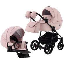 Коляска 2 в 1 Adamex Hybryd Plus кожа 100% BR331 розовый (пудра) (623689): Тип коляски универсальная коляска (2-в-1)