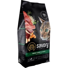 Сухой корм Savory для кошек со свежим мясом индейки и уткой, 2 кг (4820232630051): Тип Сухой корм