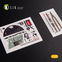 Декаль KELIK для модели самолета Hurricane Mk.IIB (интерьер), (Revell): Производитель KELIK