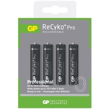 GP Batteries AAA 850mAh NiMh 4шт ReCyko+ Pro Professional (GP85AAAHCBE-2GBE4): undefined undefined