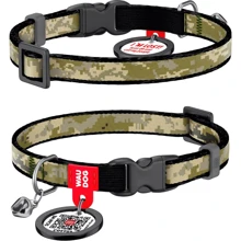 Нашийник Waudog Nylon Мілітарі з QR-паспортом для котів пластиковий фастекс XS 10 мм (279-4026): undefined undefined