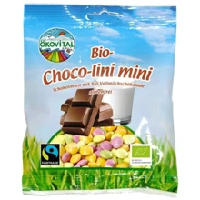 Драже Okovital Bio-Choco-lini mini-Schokolinsen шоколадне асорти органічне 90 г (4038857401110): Вага, г 40