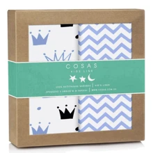 Набір пелюшок Cosas Crown Zig Blue бязь (4822052099803): undefined undefined