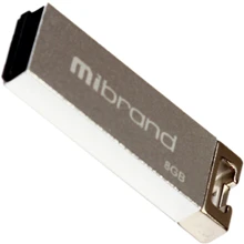 USB-флешка Mibrand 8GB Сhameleon USB 2.0 Silver (MI2.0/CH8U6S): Стандарт USB USB 2.0