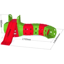 Детская Горка с тоннелем DOLONI-TOYS 01470/3, (Красно-зеленая): Производитель DOLONI TOYS