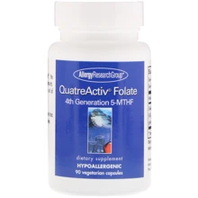 Allergy Research Group QuatreActiv Folate 4th Generation 5-MTHF 90 Caps (ALG-76530): Тип Витамин B