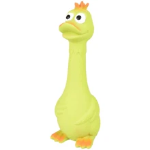 Іграшка з пищалки Flamingo Duck Sitting качка для собак з латексу 21 см: Виробник Flamingo