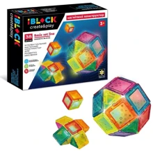 Конструктор магнитный IBLOCK PL-921-249 38 деталей, светящийся: Количество деталей, шт. 38