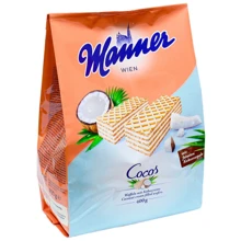 Вафли Manner Cocos с кокосовым кремом 400 г (9000331607900): Вес нетто 400 г