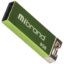 USB-флешка Mibrand 8GB Сhameleon Light Green USB 2.0 (MI2.0/CH8U6LG): Стандарт USB USB 2.0