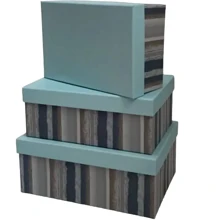 Коробка Подарочные коробки UFO W2356 Набор 3 шт Blue прям: undefined undefined