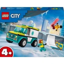 Конструктор LEGO City Карета скорой помощи и сноубордист (60403): Серия City