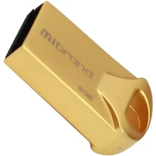 USB-флешка Mibrand 8GB Hawk USB 2.0 Gold (MI2.0/HA8M1G): Стандарт USB USB 2.0