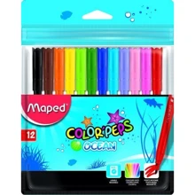 Фломастери Maped COLOR PEPS Ocean, 12 кольорів (MP.845720): Тип Cтандарт