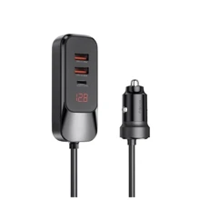 Зарядний пристрій WIWU Car Charger 2xUSB+USB-C Extend Wi-QC015 120W Black: Особливості USB-C