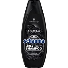 Schauma Men shampoo 3 in 1 Coal and volcanic clay 400 ml Шампунь для мужчин 3 в 1 Уголь и вулканическая глина: Пол Для мужчин