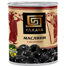Маслини з кісточкою Еллада 2.8 кг (4820104250622): Вага нетто 2.8 кг
