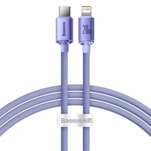 Кабель Baseus Cable USB-C to Lightning Crystal Shine 20W 1.2m Purple (CAJY000205): Тип USB-C - Lightning